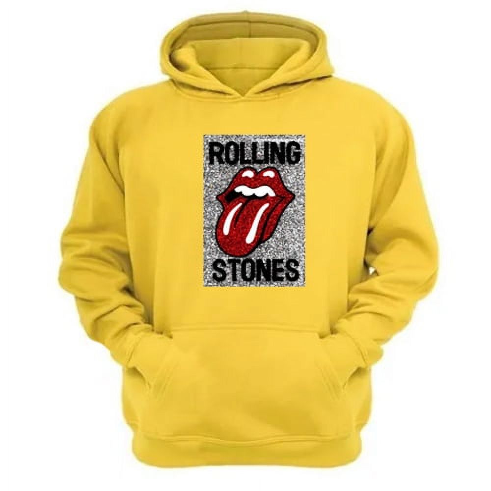 Genérico - Polerón Canguro The Rolling Stones Amarillo Talla Xl Unisex