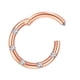 thumbnail image 1 of Cristal Acero inoxidable Anillo falso Septum Clicker Nariz No piercing Oro rosa, 1 of 5