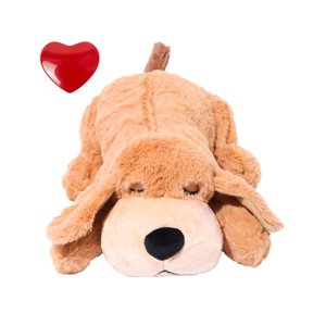 Ioensy - Cachorro De Juguete Con Latido Del Corazón Perro Calmante Comportamiento Dormir Entrenamiento Peluches
