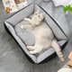 thumbnail image 2 of Cama Extra Grande Para Perro Forro Suave Color Negra Gris, 2 of 7