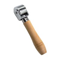 Bothyi - Rodillo De Cuero Con Mango De Madera, Herramienta Para Arrugar Cuero, Herramienta De Laminación, 2,5 Cm