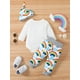 thumbnail image 4 of Baby Boys Girls Bodysuit & Pants & Hat With Cartoon Graphic Baby Clothes Baby Layette Sets, 4 of 5