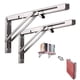thumbnail image 2 of 2 soportes de metal para estantes de pared, soportes de acero inoxidable, soportes de pared, soportes flotantes, soportes de bricolaje, estantes de metal., 2 of 6