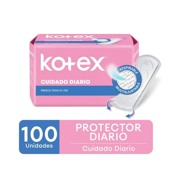 Protectores Femeninos Kotex Cuidado Diario, 100 Un