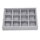 thumbnail image 4 of Caja De La Bandeja De Exhibición De La Joyería Apilable De Terciopelo Gris Para La Joyería 12 Grid, 4 of 5