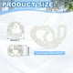 thumbnail image 2 of Cuentas de Cristal de Vidrio Uxcell, Cuentas de Cristal Rondelle de Corte Facetado de 8 mm con Separadores para Manualidades, Pulsera, Collar, Blanco, 2 of 5