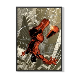 Creango - Cuadro Poster Enmarcado Daredevil Marvel Comic Decorativo
