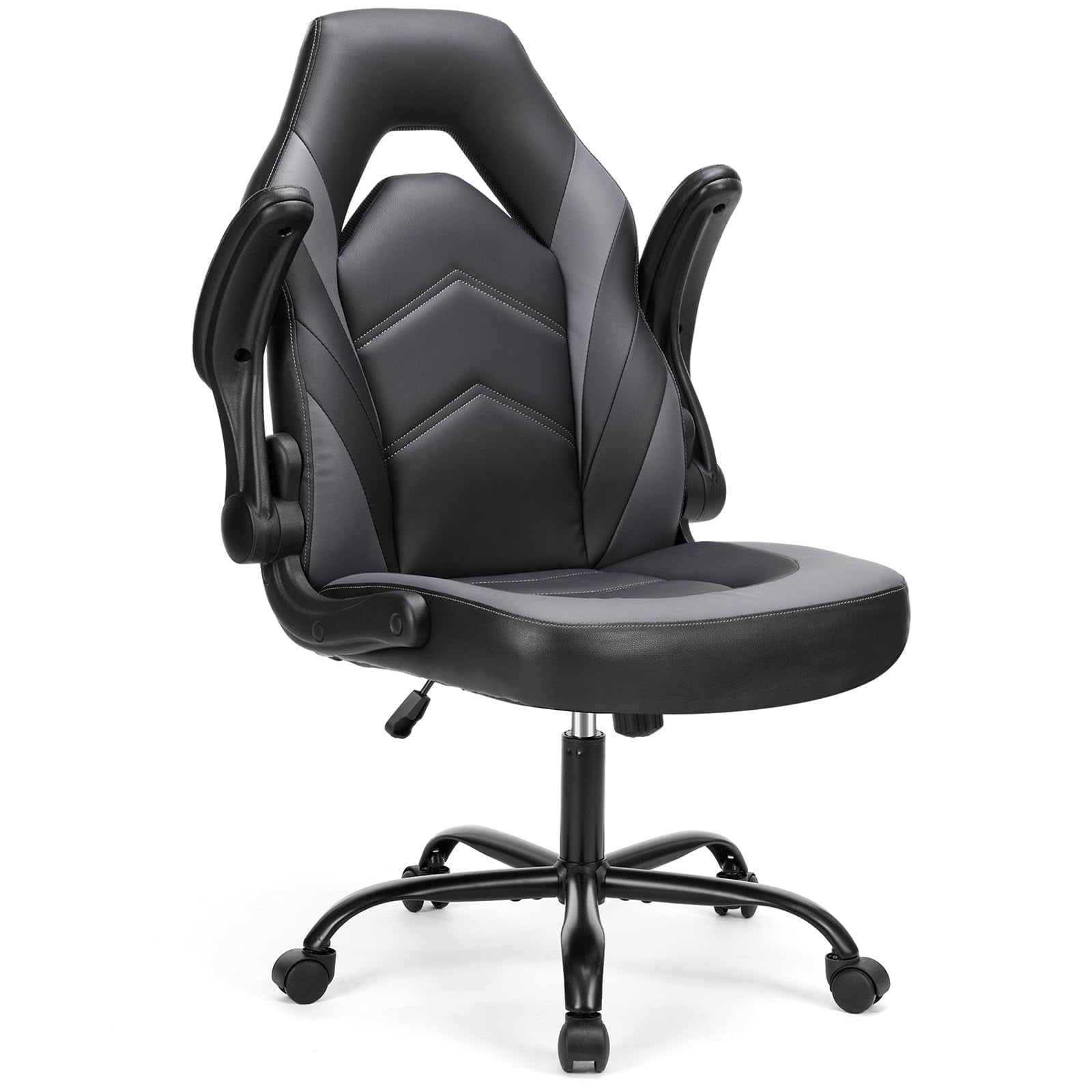 Silla De Escritorio Gaming Sweetcrispy De Cuero Pu, Ajustable Y Giratoria