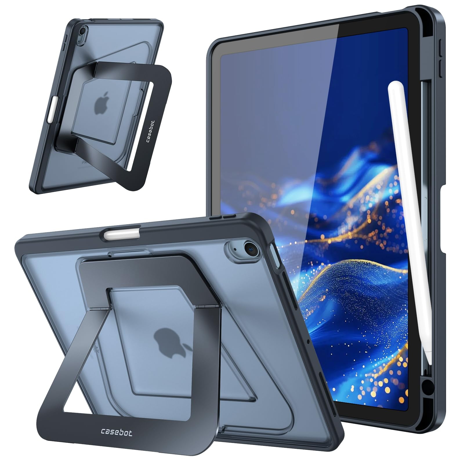 Funda A Prueba De Golpes Fintie Para Ipad Air 11 Pulgadas, M3/m2 10.9 Pulgadas, Negra