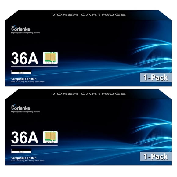 Cartucho de tóner GORLENKE 36A negro - Pack de 2