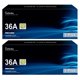 thumbnail image 1 of Cartucho de tóner GORLENKE 36A negro - Pack de 2, 1 of 6