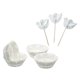 thumbnail image 1 of Cápsulas De Papel + Bandera Decorativa 24 Piezas Blanco, 1 of 1