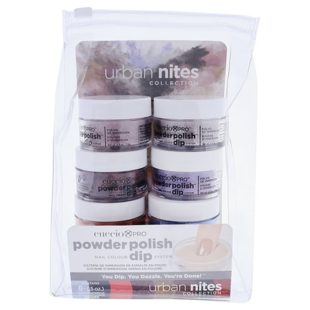 Sistema De Salsa De Color De Uñas Con Esmalte En Polvo Profesional - Citas Urbanas De Para es - X Azul Pastel De Menta, Naranja Negra, Plateado Con Purpurina Rosa Bebé