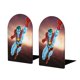 thumbnail image 1 of Capitán Planeta Sujetalibros decorativos temáticos, tope para estantería con base antideslizante, uso dual para hogar y oficina - 2 piezas, 1 of 6