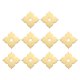 thumbnail image 1 of Uxcell paquete de 10 placas traseras para pomos de gabinete, arandelas radiales de latón en forma de flor de cuatro hojas de 1.69 pulgadas, 1 of 6