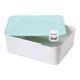 thumbnail image 3 of Caja De Almacenamiento De Ropa Interior, Organizador De Cajones De PP, Armario Apilable, Tapa Azul, 3 of 5