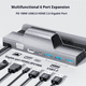 thumbnail image 2 of Base de conexión 6 en 1 compatible con Steam Deck con USB 3.0 HDMI 2.0 4K 60Hz Gigabit Ethernet 100W PD HUB de carga-Plata, 2 of 9