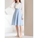 thumbnail image 5 of INSPIRE CHIC Falda con Tirantes Lindo para Mujer Cintura Alta Corsé Falda Skater Vestido Corto Midi XL Azul Claro, 5 of 7