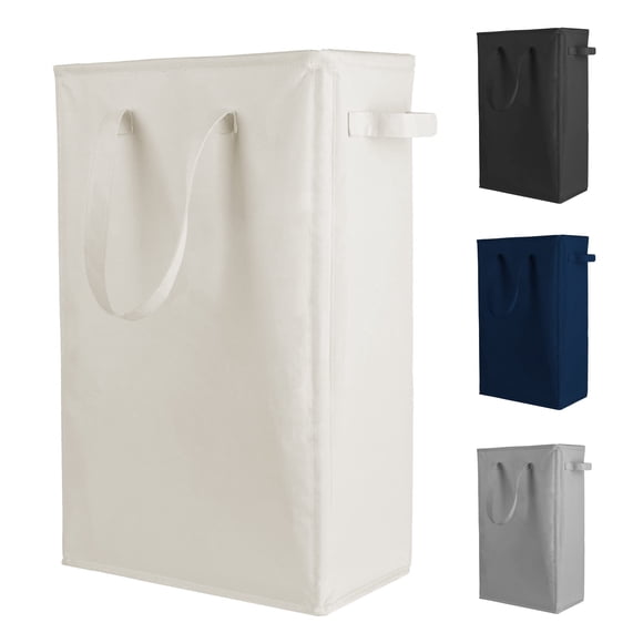 Cesto De Ropa Slim Plegable 45 L Color Beige