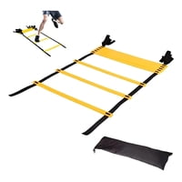 Genérica - Escalera Entrenamiento Profesional Futbol 6 Mts 12 Peldaños Negro