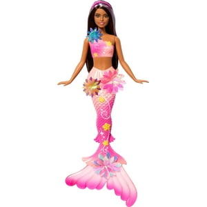 Muñeca De Juguete Barbie Con Forma De Sirena Mágica Con Flores Florecientes