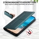 thumbnail image 4 of Funda tipo cartera con bloqueo RFID para Samsung Galaxy A52/A52s cubierta magnética de cuero con tapa y soporte Verde, 4 of 6