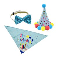 Ioensy - Perros Cumpleaños Bufanda Accesorio Perros Cumpleaños Fiesta Suministro