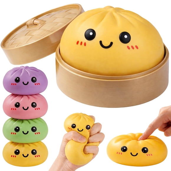 Squishy Dumpling Squishies Caja Misteriosa Juguete Antiestrés Amarillo