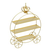 Magideal - Soporte De 3 Niveles Para Cupcakes, Soporte De Exhibición Para Pasteles, Plato Dorado, Bandeja Para Servir En Niveles, Soporte Para Postres Para Té De