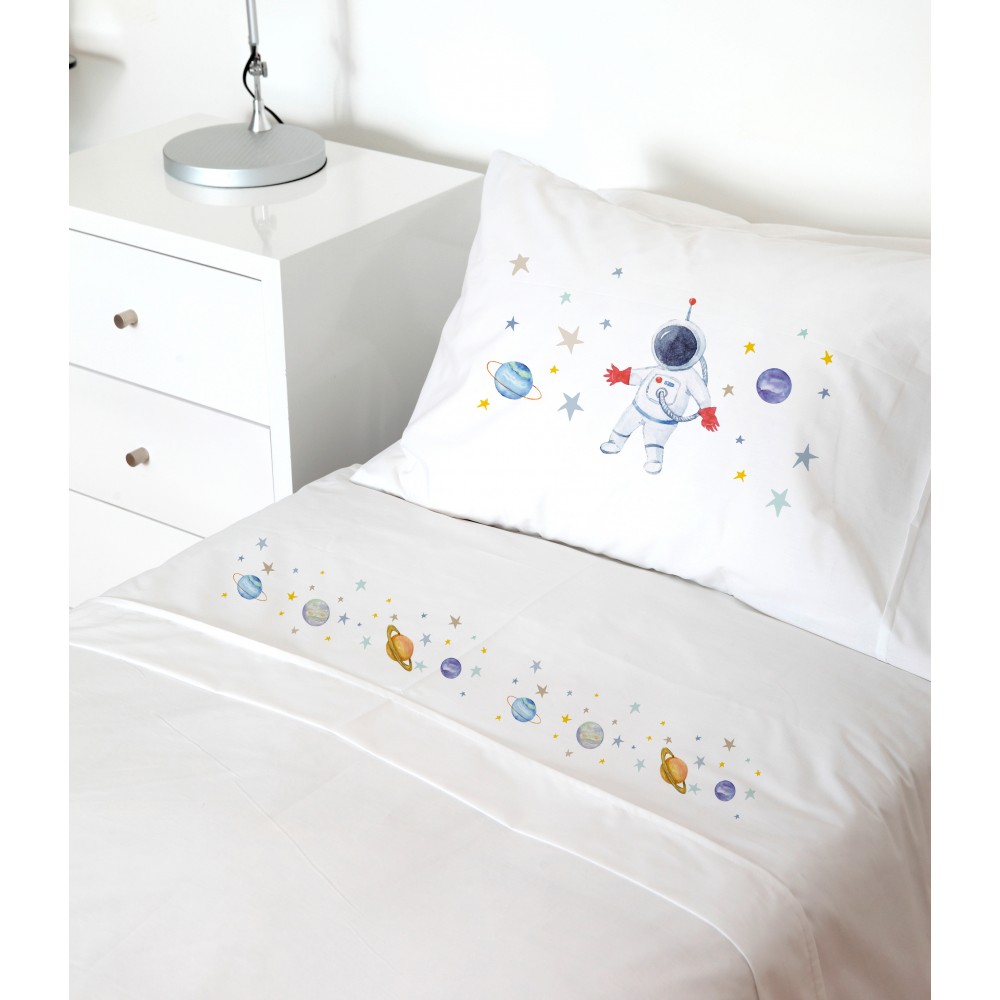 Tuyo Print - Juego De Sábanas 1,5 Pl Espacial
