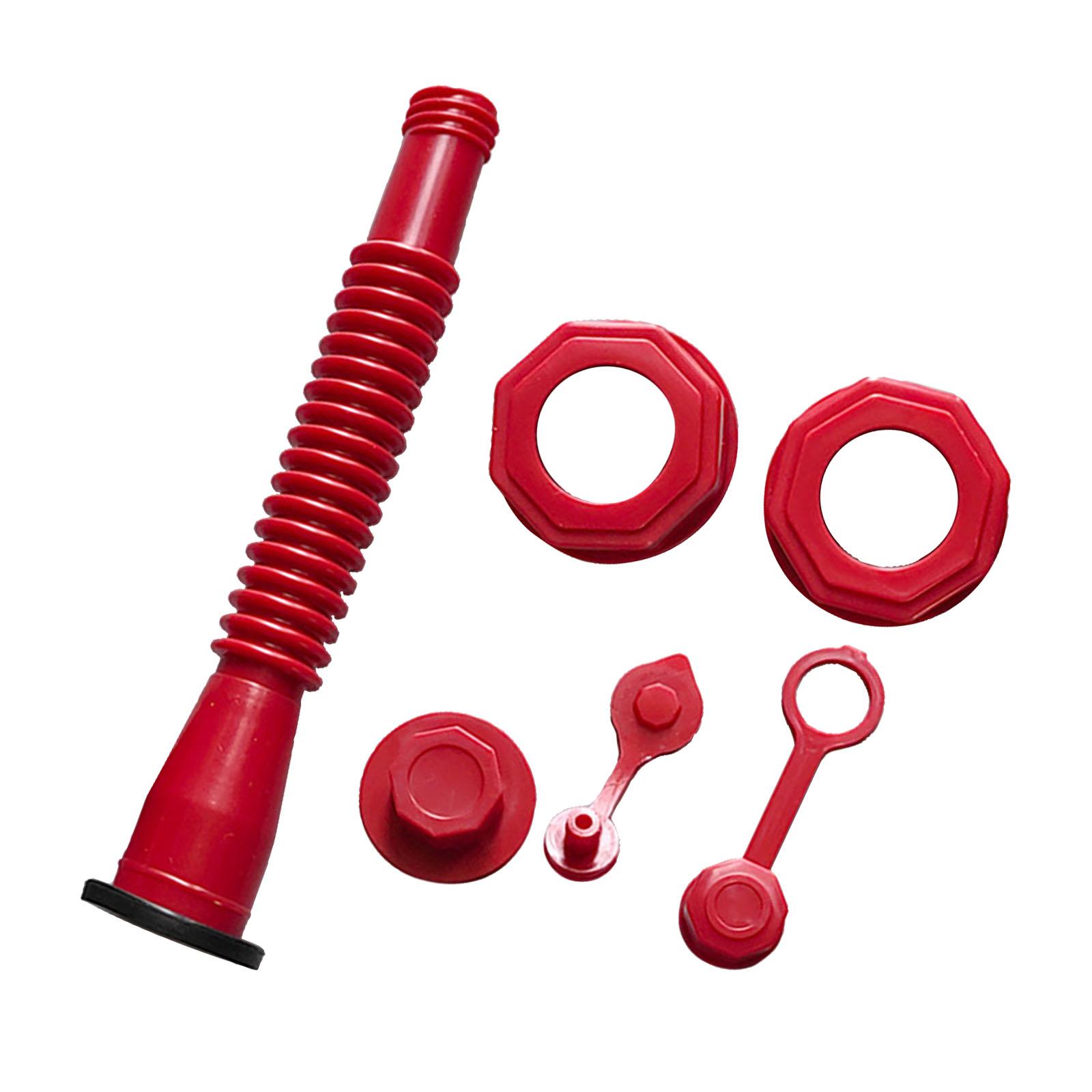 Magideal - Boquilla De Lata De Gas, Repuesto De Sellado, Boquilla De Lata De Gas Automotriz, Accesorio De Embudo Para Agua, Combustible, Aceite, Líquidos, Coches Rojo