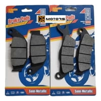 Genérico - Pastillas Freno Delanteras + Traseras Moto Honda Invicta 150 Negro