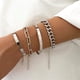thumbnail image 1 of 4 pcs/set Stylish Multilayer Bracelet Set for Women and Girls - Perfect for Parties and Clothing Decor, 1 of 4
