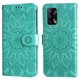 thumbnail image 4 of Funda tipo cartera FOXDOCK para OPPO Reno 6 Lite , diseño girasol en relieve, cuero PU, cierre magnético, soporte y tarjetero, 4 of 5