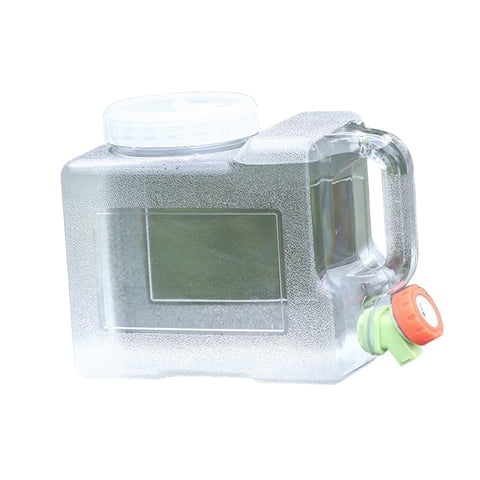 Magideal - Contenedor De Agua, Jarra De Almacenamiento De Agua Para Acampar, Botella Transparente Portátil, Cubo De Almacenamiento De Agua, Portador De Botella 3L