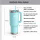 thumbnail image 2 of Vaso Termico Mug Acero Inox Icon 1 2 Lt Sea Green, 2 of 7