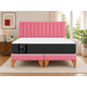 thumbnail image 1 of Cama 2 Plazas Completa Rosado | Base Europea + Colchón Mery Desing 22CM + Respaldo Tapizado, 1 of 7