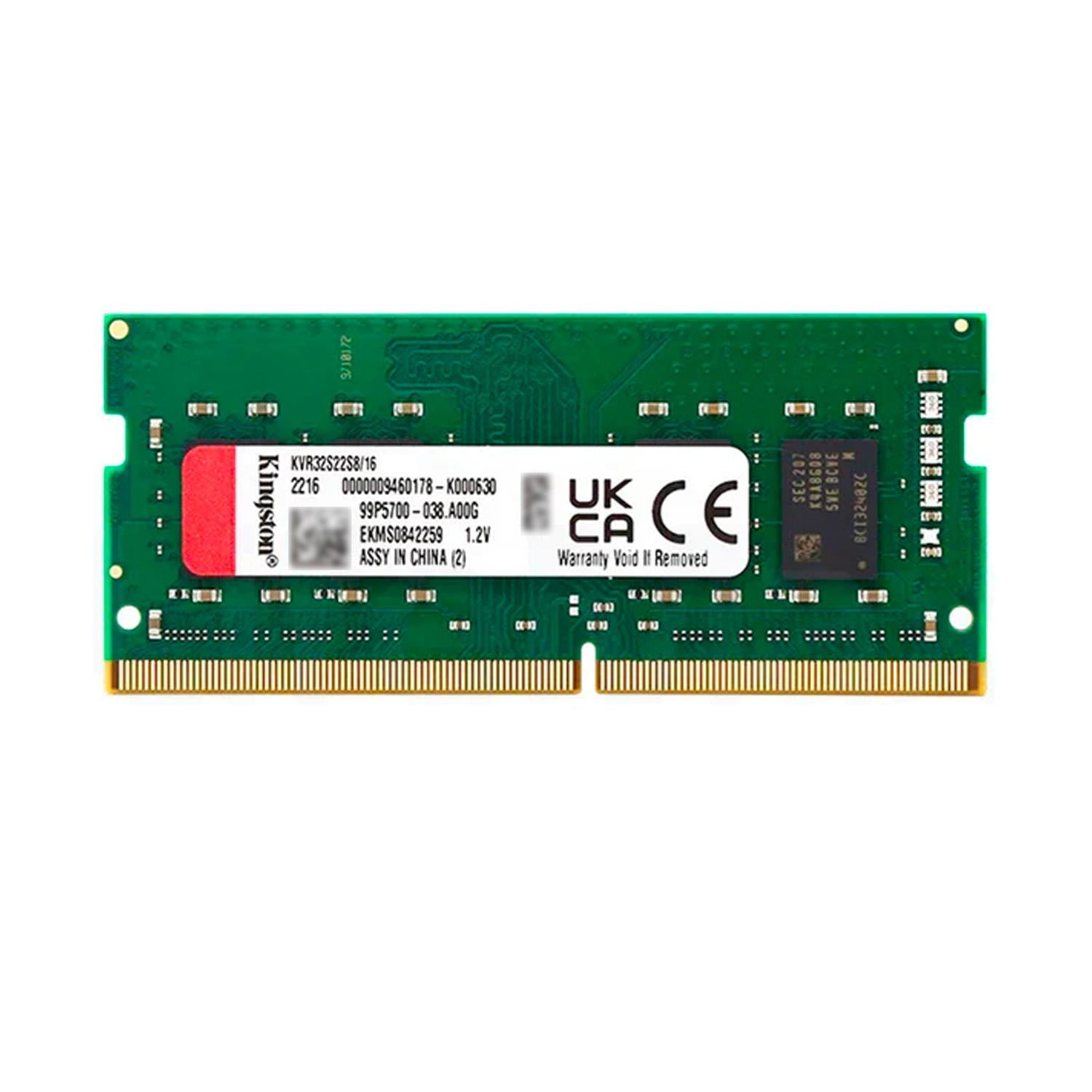 Memoria Ram Valueram Kvr32S22S8/16 16 Gb Ddr4 3200 Mhz Negro Talla Única