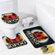 thumbnail image 4 of Pie Grande Big Foot theme 4 piece Shower Curtain Set With Rugs Waterproof Bathroom Decor Set Includes Bath Mat U shaped Rug Toilet Lid Cover And Curtain With Hooks, 4 of 6