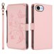 thumbnail image 2 of Funda Cartera Mariposa para [iPhone 17e/iPhone 16e] con Soporte y Cremallera Rosa, 2 of 6