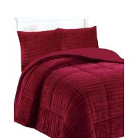 Genérico - Cubrecama Con Chiporro Con Relieve 2P Rojo