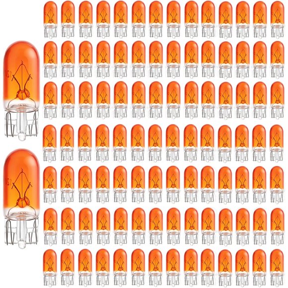 Bulbo Automotriz Kadiby 194A T10 12V 5W WY5W Ámbar 100 Pack