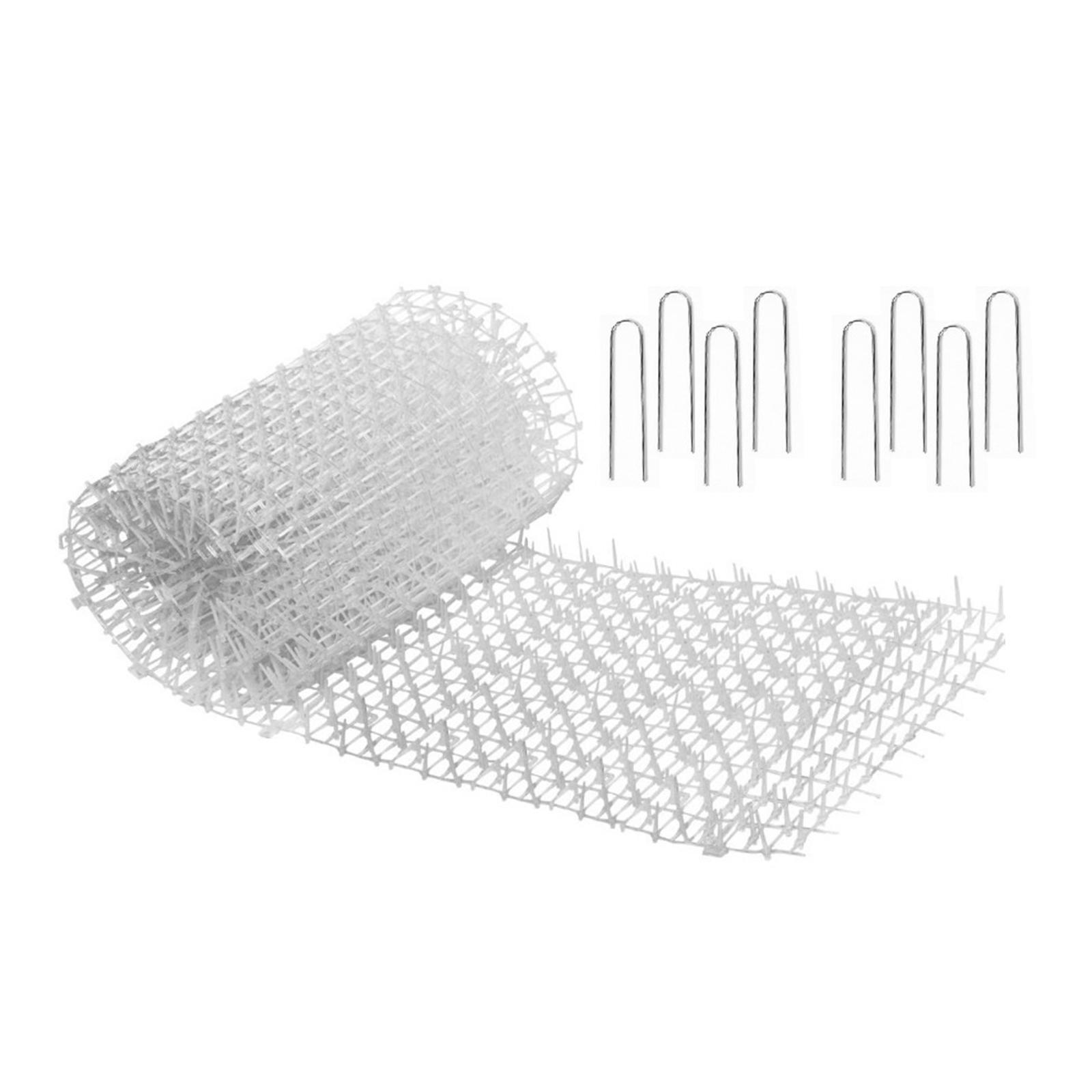 Magideal - Esteras Para Gatos Con Púas, Tapón De Excavación, Estera Antigatos, Red De Jardinería, Esteras Disuasorias Con Clavijas, Estera Con Púas Para Gatos Pa 4M 8 Clavos