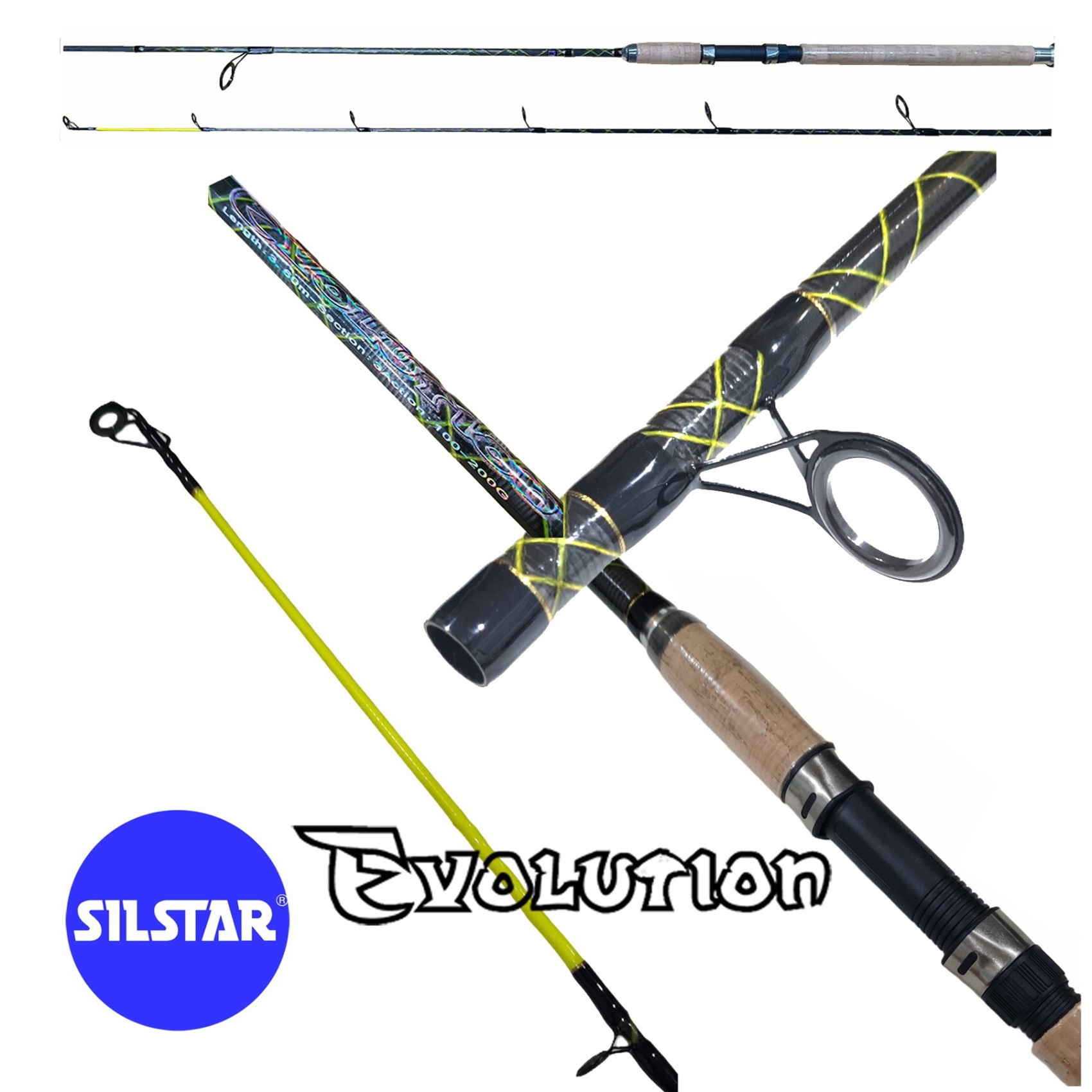 Silstar - Caña Pesca Mar Evolution 2,10Mts 2Tramos 125Gr Verde Oliva