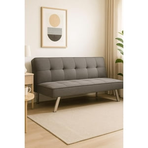 Cosas Casa - Futon Sofa Cama Grecia Gris Gris 2 Plazas
