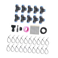 Ioensy - Sistema De Riego Por Goteo Flexible Y Ajustable Para Plantas De Jardín, Invernaderos Y Patios, Juego De 10 M