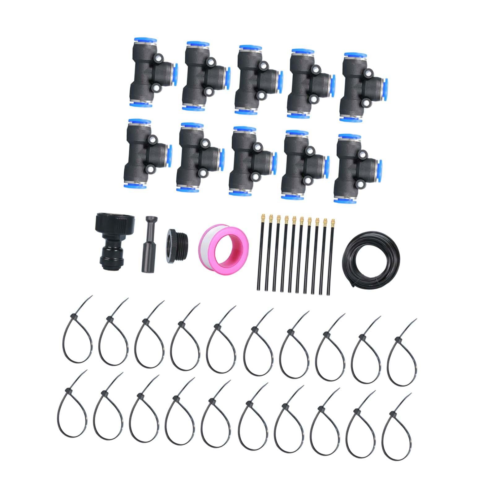 Ioensy - Sistema De Riego Por Goteo Flexible Y Ajustable Para Plantas De Jardín, Invernaderos Y Patios, Juego De 10 M