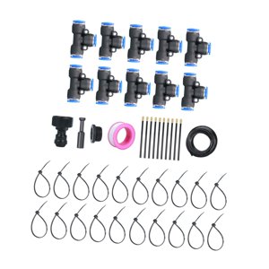 Ioensy - Sistema De Riego Por Goteo Flexible Y Ajustable Para Plantas De Jardín, Invernaderos Y Patios, Juego De 10 M