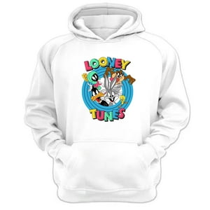 Genérico - Polerón Canguro Dibujos Animados Lt Blanco Talla Xl Unisex