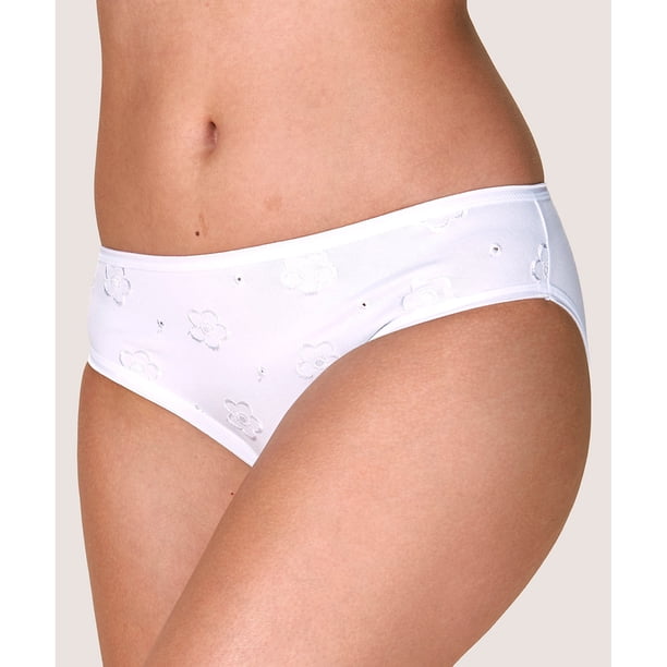 Calzón bikini Algodón flores bordadas Mujer LADY GENNY